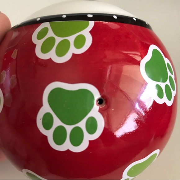 Burton & Burton 2013 Handpainted Ceramic Large Christmas Ornament -I Love My Dog - Picture 9 of 16